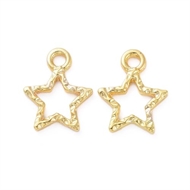 25 forgyldte stjerne vedhæng med struktur